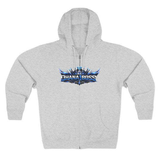 Ohana1Boss Zip Hoodie — Blue Unisex Zip-Up