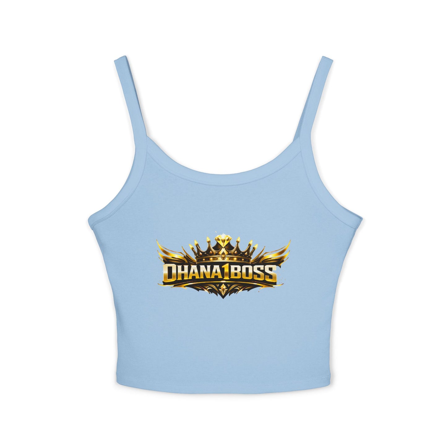 OHANA1BOSS Gold Emblem Women's Spaghetti Strap Tank Top