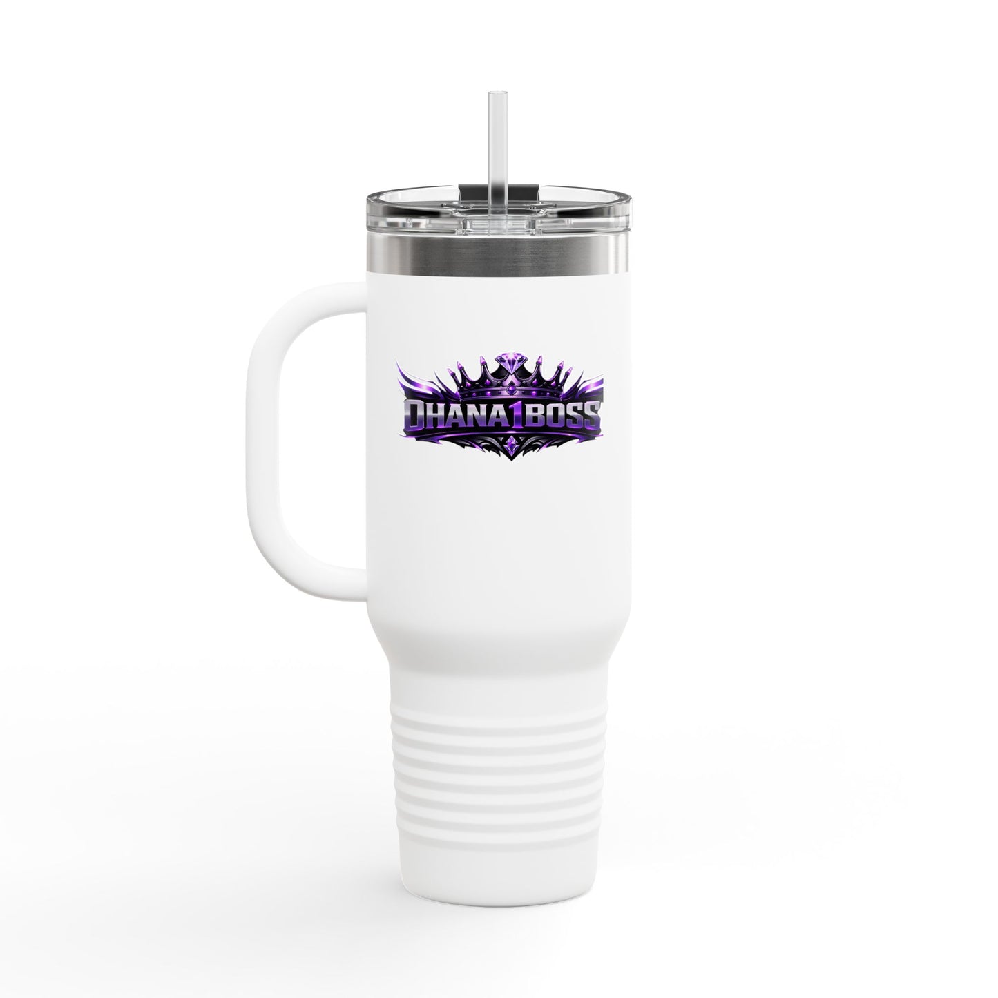 40oz Insulated Travel Mug — 'Duana Boss' Purple Crest Stainless Tumbler