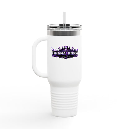 40oz Insulated Travel Mug — 'Duana Boss' Purple Crest Stainless Tumbler