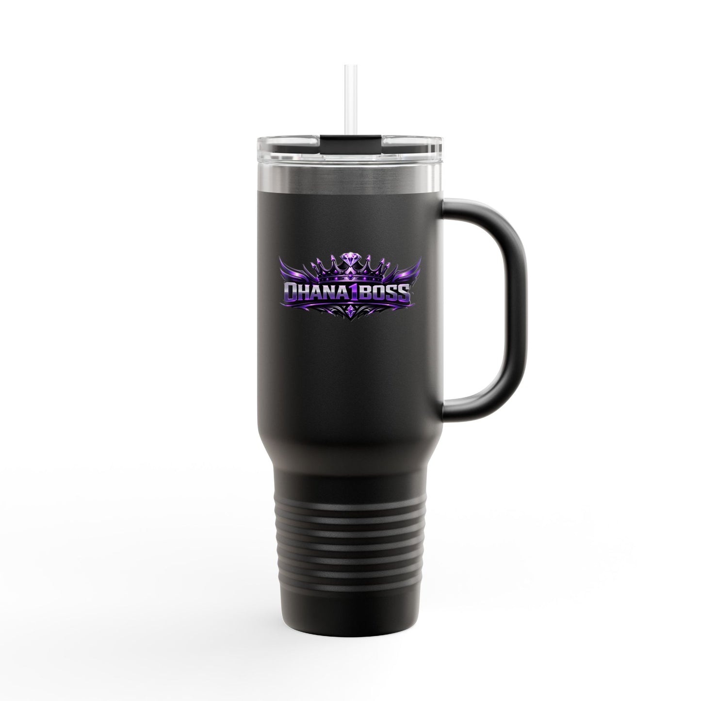 40oz Insulated Travel Mug — 'Duana Boss' Purple Crest Stainless Tumbler