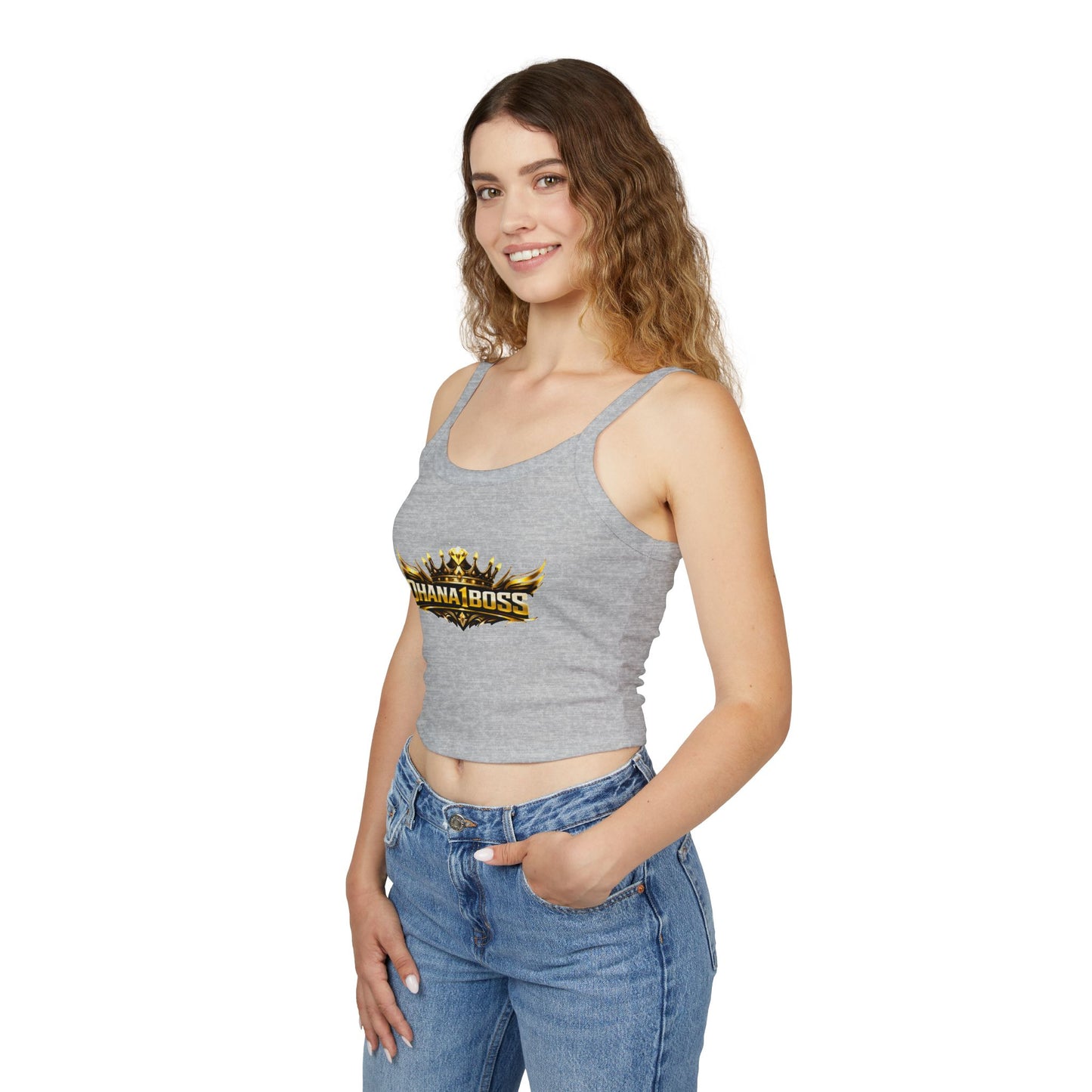 OHANA1BOSS Gold Emblem Women's Spaghetti Strap Tank Top