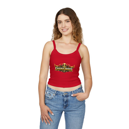 OHANA1BOSS Gold Emblem Women's Spaghetti Strap Tank Top