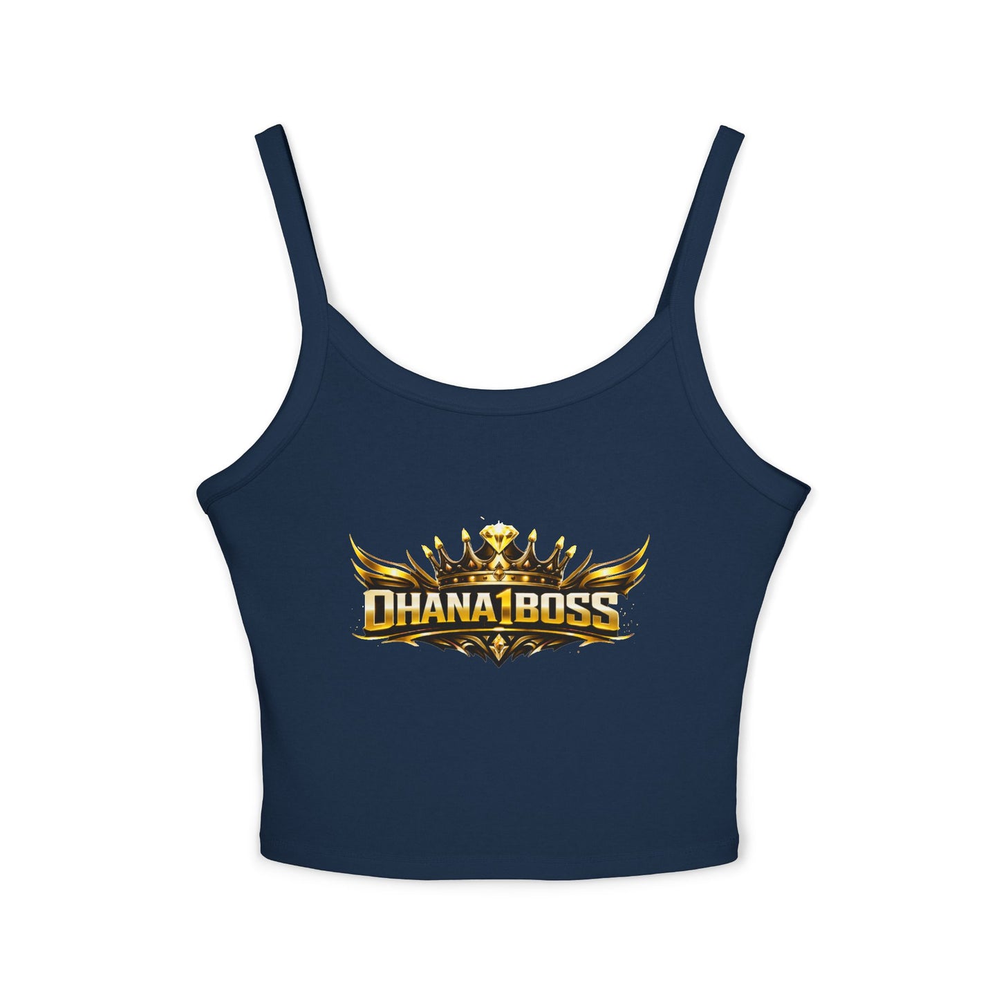 OHANA1BOSS Gold Emblem Women's Spaghetti Strap Tank Top