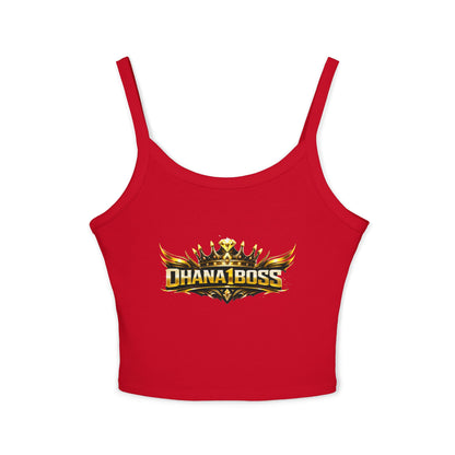 OHANA1BOSS Gold Emblem Women's Spaghetti Strap Tank Top