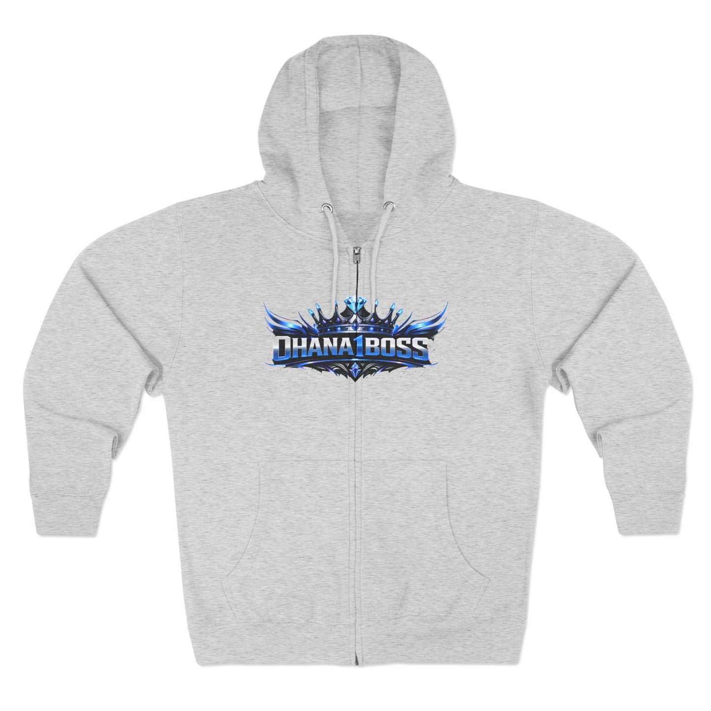 Ohana1Boss Zip Hoodie — Blue Unisex Zip-Up