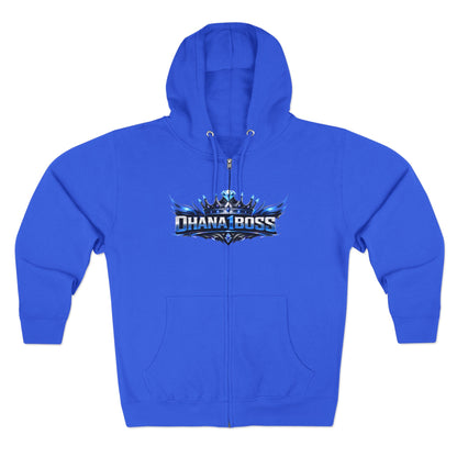 Ohana1Boss Zip Hoodie — Blue Unisex Zip-Up