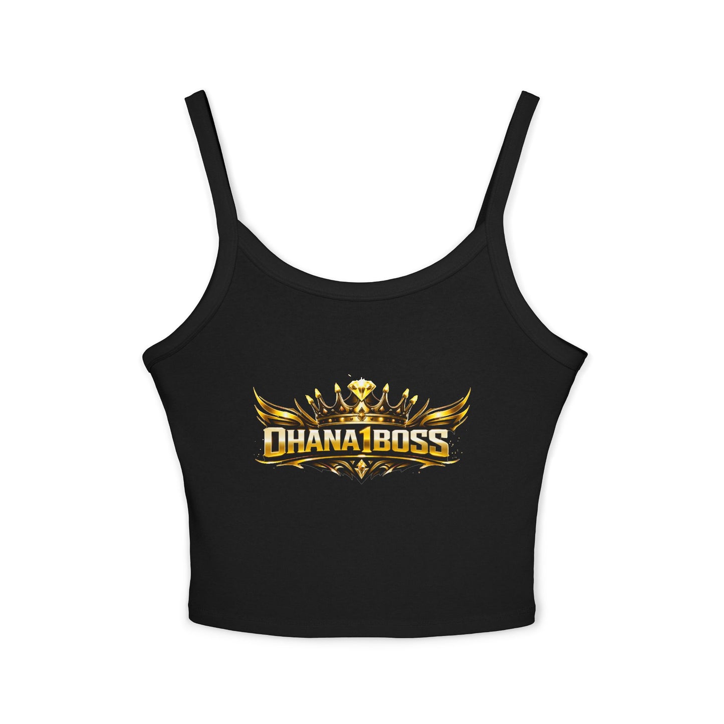 OHANA1BOSS Gold Emblem Women's Spaghetti Strap Tank Top