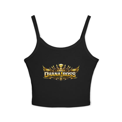 OHANA1BOSS Gold Emblem Women's Spaghetti Strap Tank Top