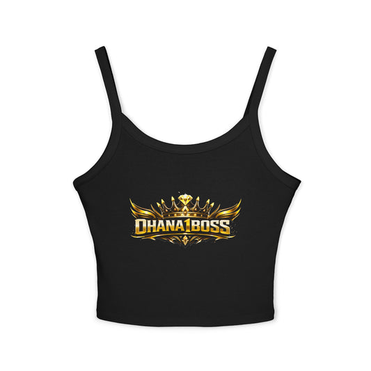 OHANA1BOSS Gold Emblem Women's Spaghetti Strap Tank Top