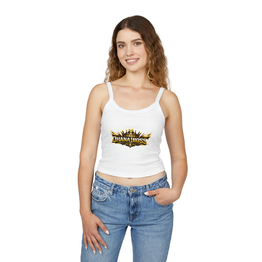 OHANA1BOSS Gold Emblem Women's Spaghetti Strap Tank Top