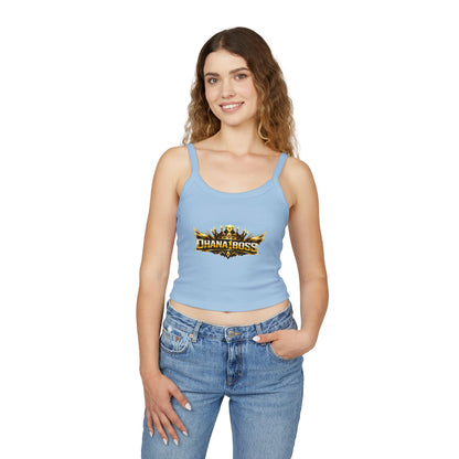 OHANA1BOSS Gold Emblem Women's Spaghetti Strap Tank Top