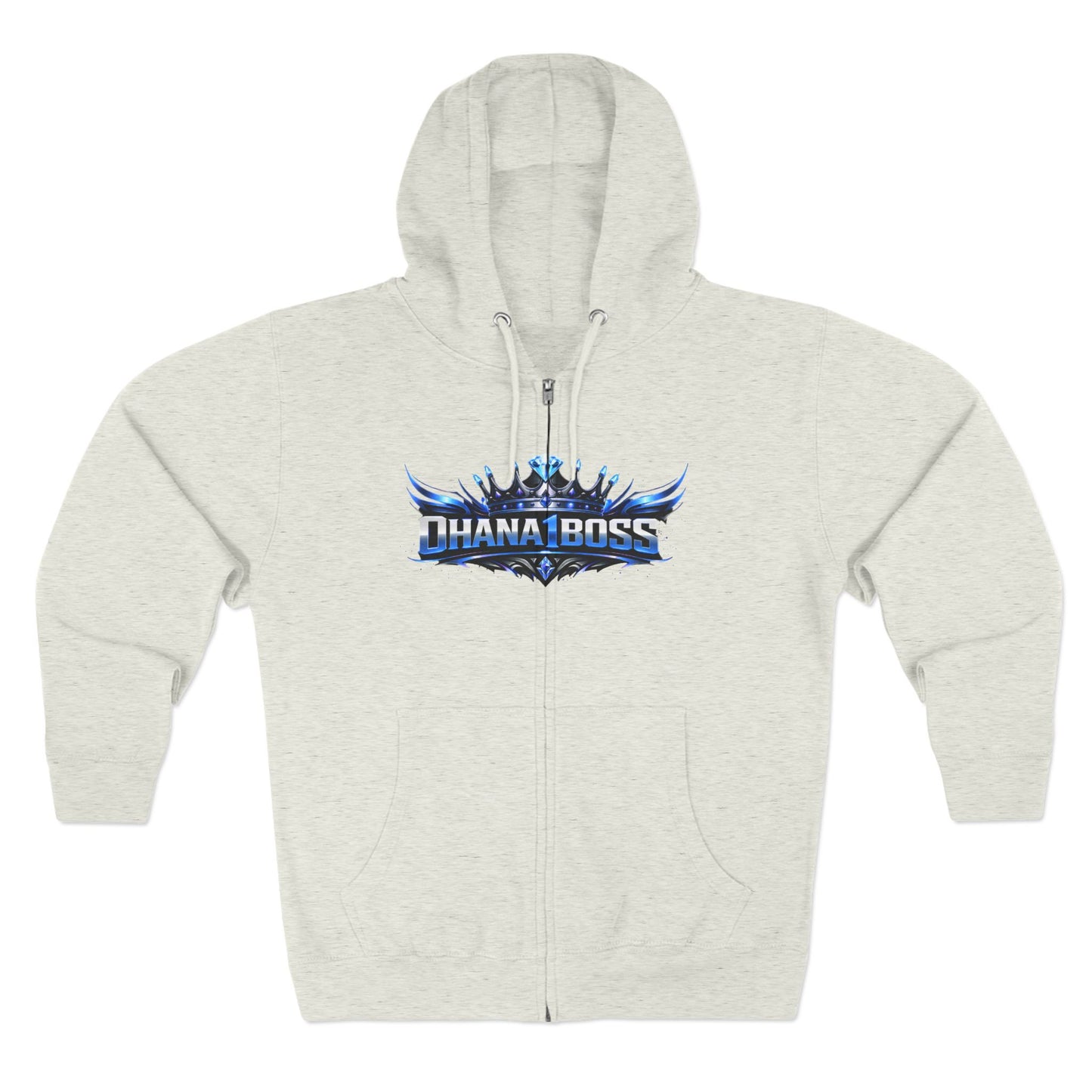 Ohana1Boss Zip Hoodie — Blue Unisex Zip-Up