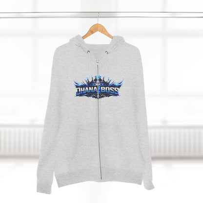 Ohana1Boss Zip Hoodie — Blue Unisex Zip-Up