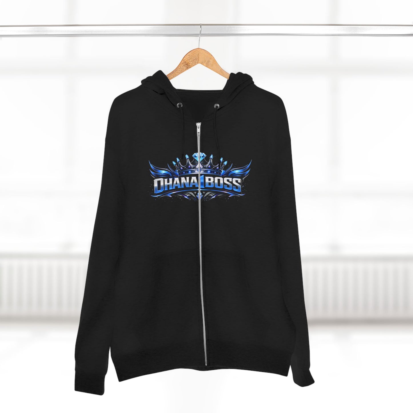 Ohana1Boss Zip Hoodie — Blue Unisex Zip-Up
