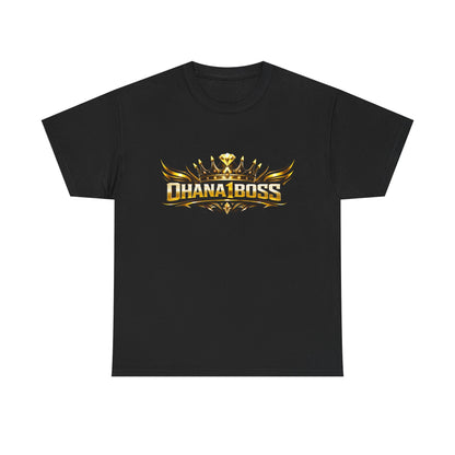Ohana1Boss Crown Logo T-Shirt — Gold Gaming Streetwear Tee