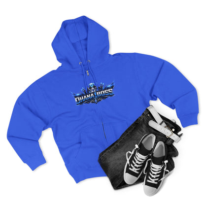 Ohana1Boss Zip Hoodie — Blue Unisex Zip-Up